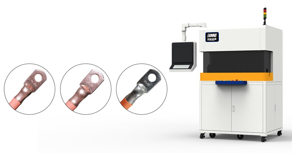 Ultrasonic metal welding machine for automotive wire harness production