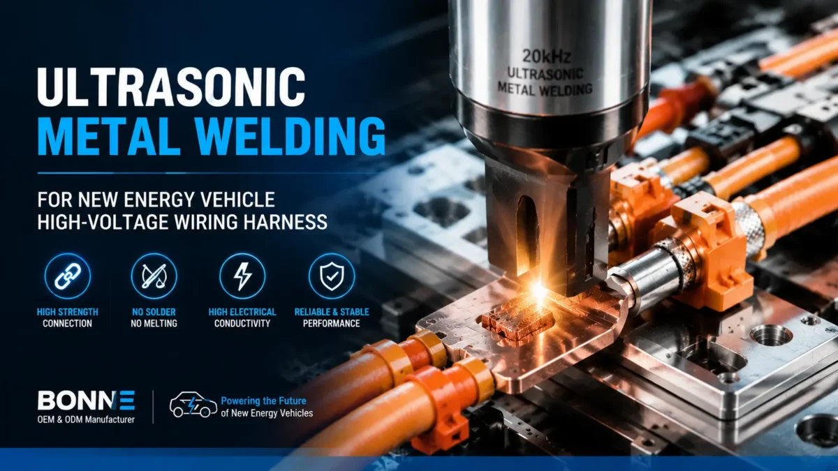 Ultrasonic metal welding machine for automotive wire harness and EV battery connections